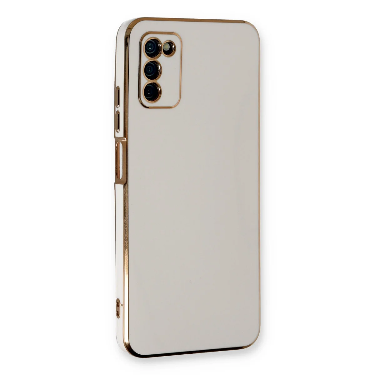Galaxy A03S Kılıf Volet Silikon - Beyaz