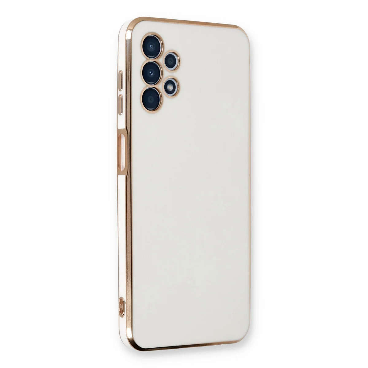 Galaxy A13 4G Kılıf Volet Silikon - Beyaz