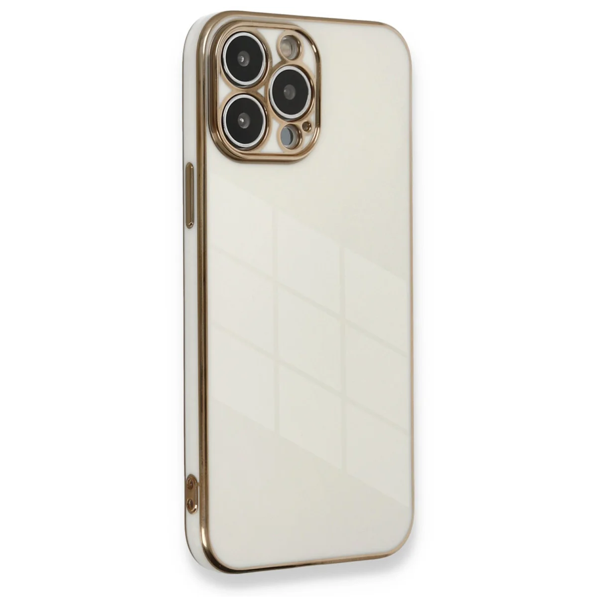iPhone 13 Pro Max Kılıf Volet Silikon - Beyaz