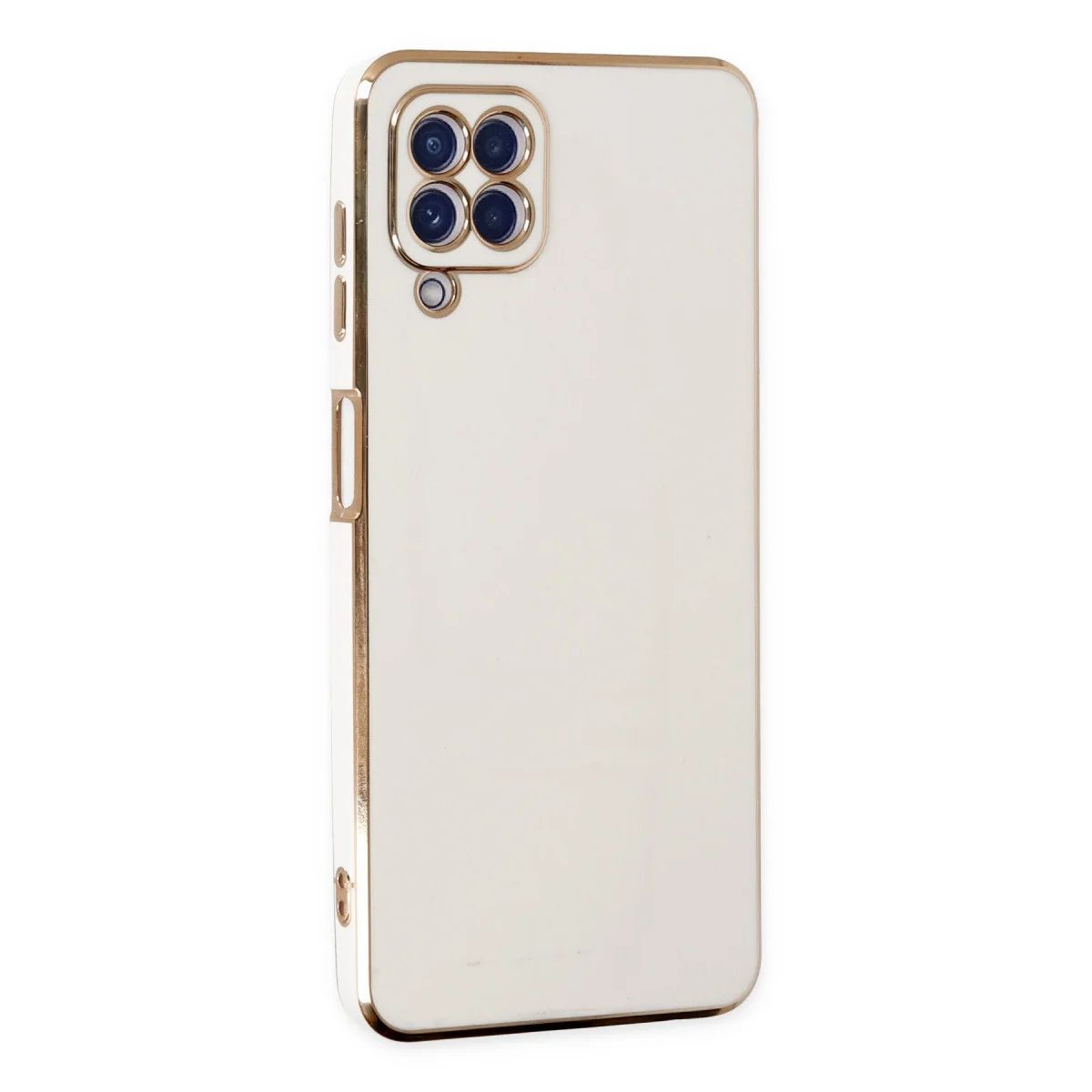 Galaxy A12 Kılıf Volet Silikon - Beyaz