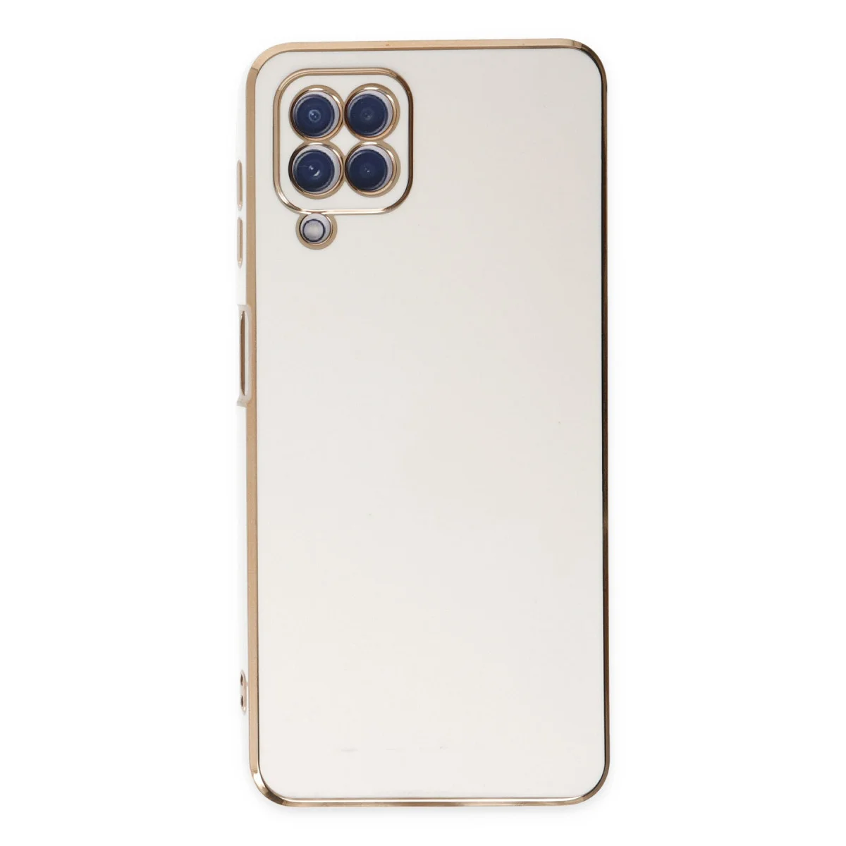 Galaxy A12 Kılıf Volet Silikon - Beyaz