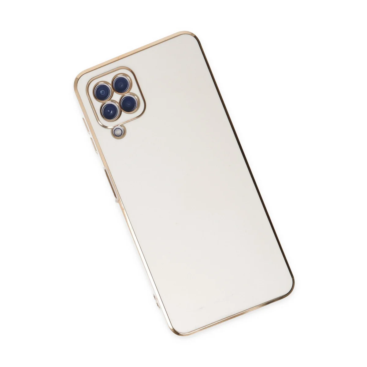 Galaxy A12 Kılıf Volet Silikon - Beyaz