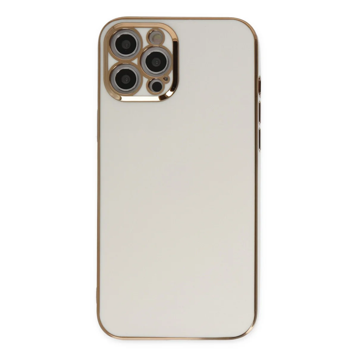 iPhone 12 Pro Max Kılıf Volet Silikon - Beyaz