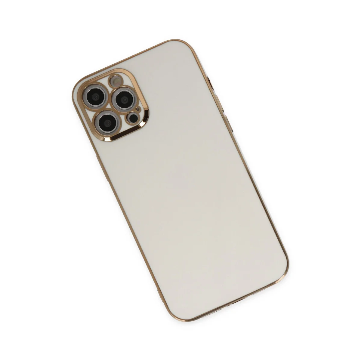 iPhone 12 Pro Kılıf Volet Silikon - Beyaz