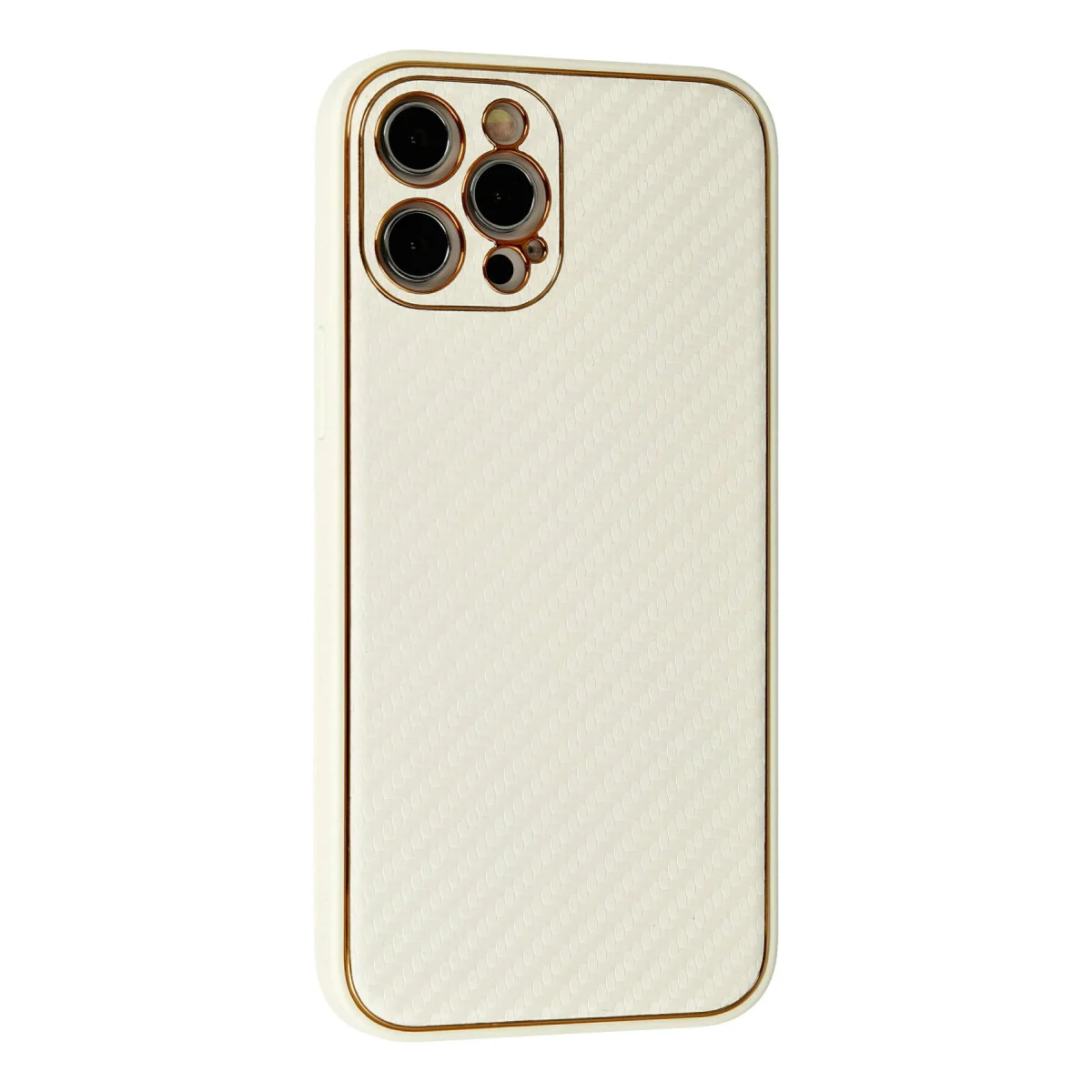 iPhone 12 Pro Max Kılıf Coco Karbon Silikon - Beyaz