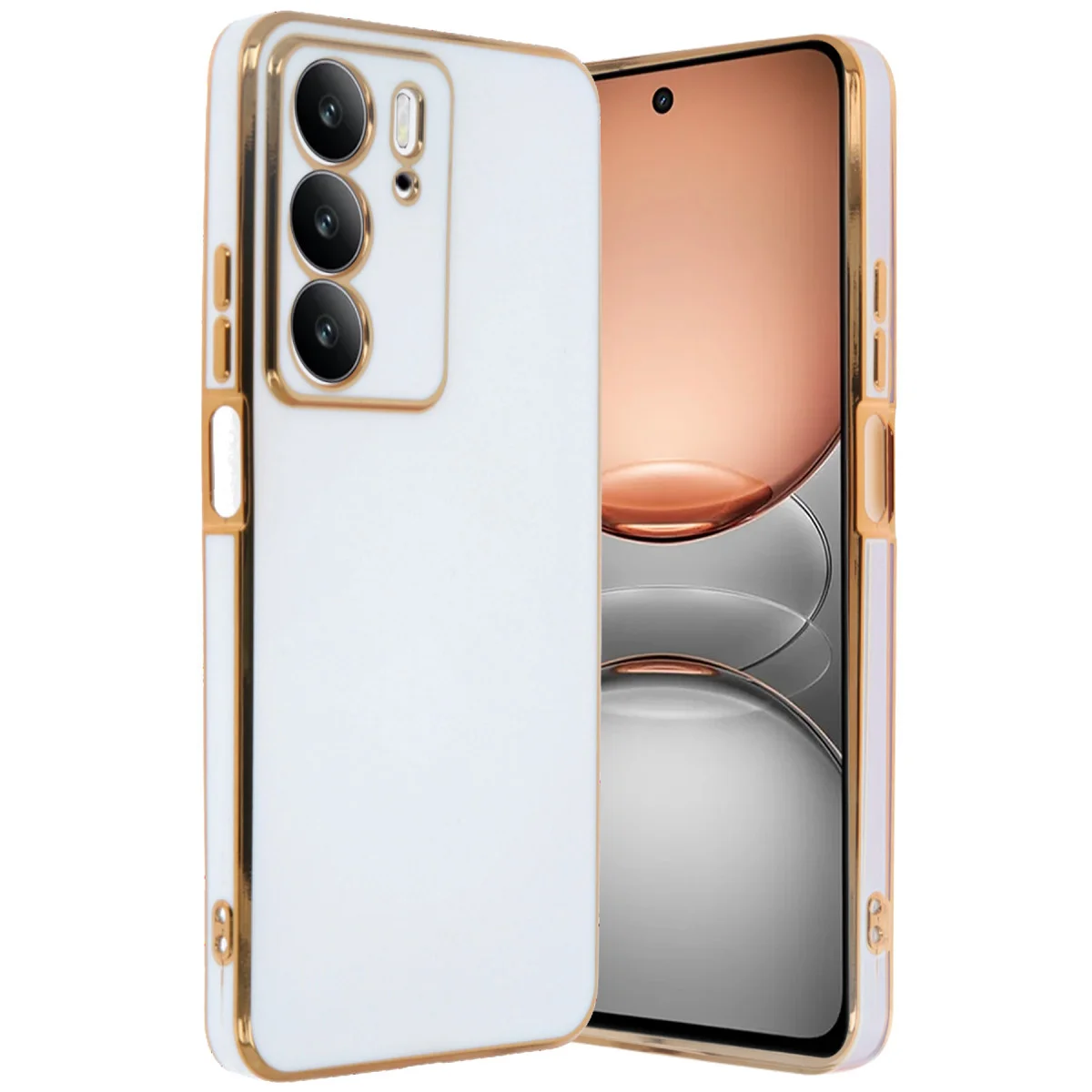 Realme C75 4G Kılıf Volet Silikon - Beyaz