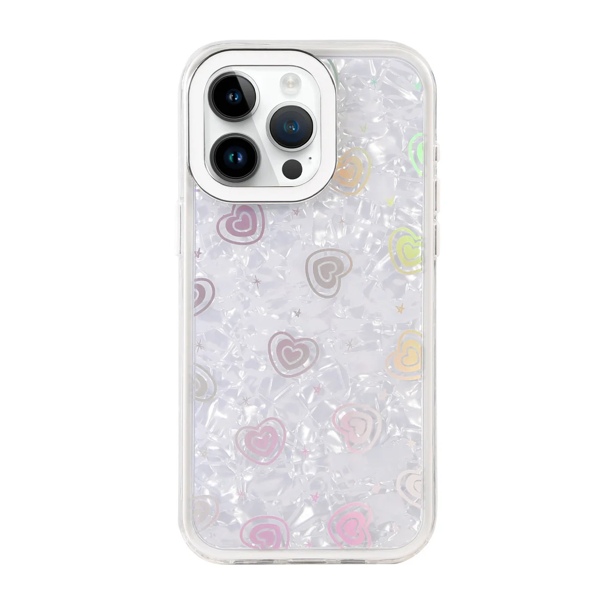 iPhone 15 Pro Lumi Desenli Kapak - Beyaz