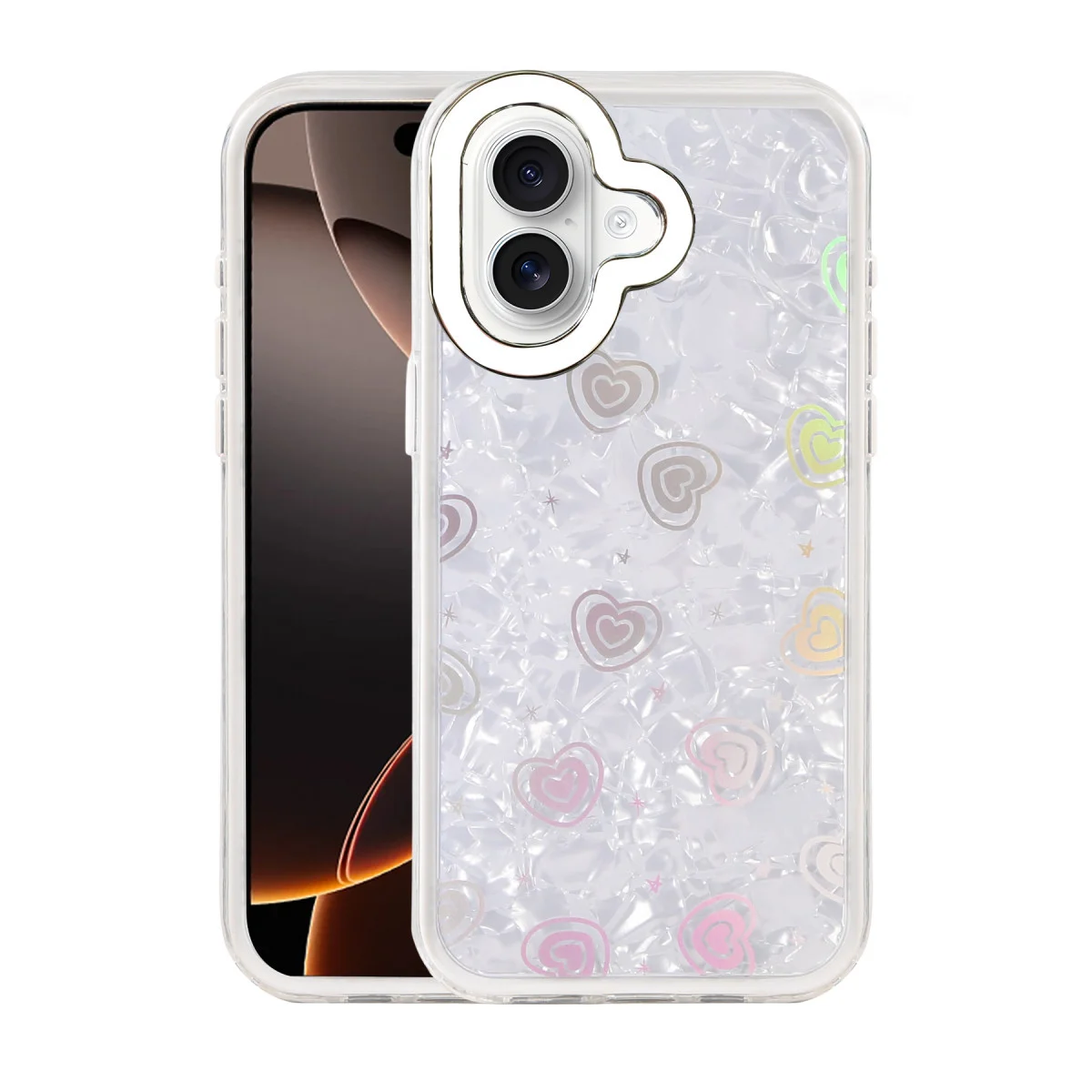 iPhone 16 Lumi Desenli Kapak - Beyaz