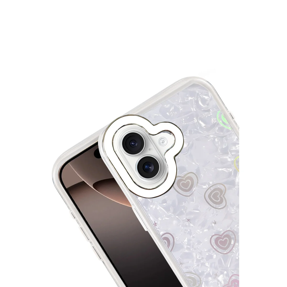 iPhone 16 Lumi Desenli Kapak - Beyaz