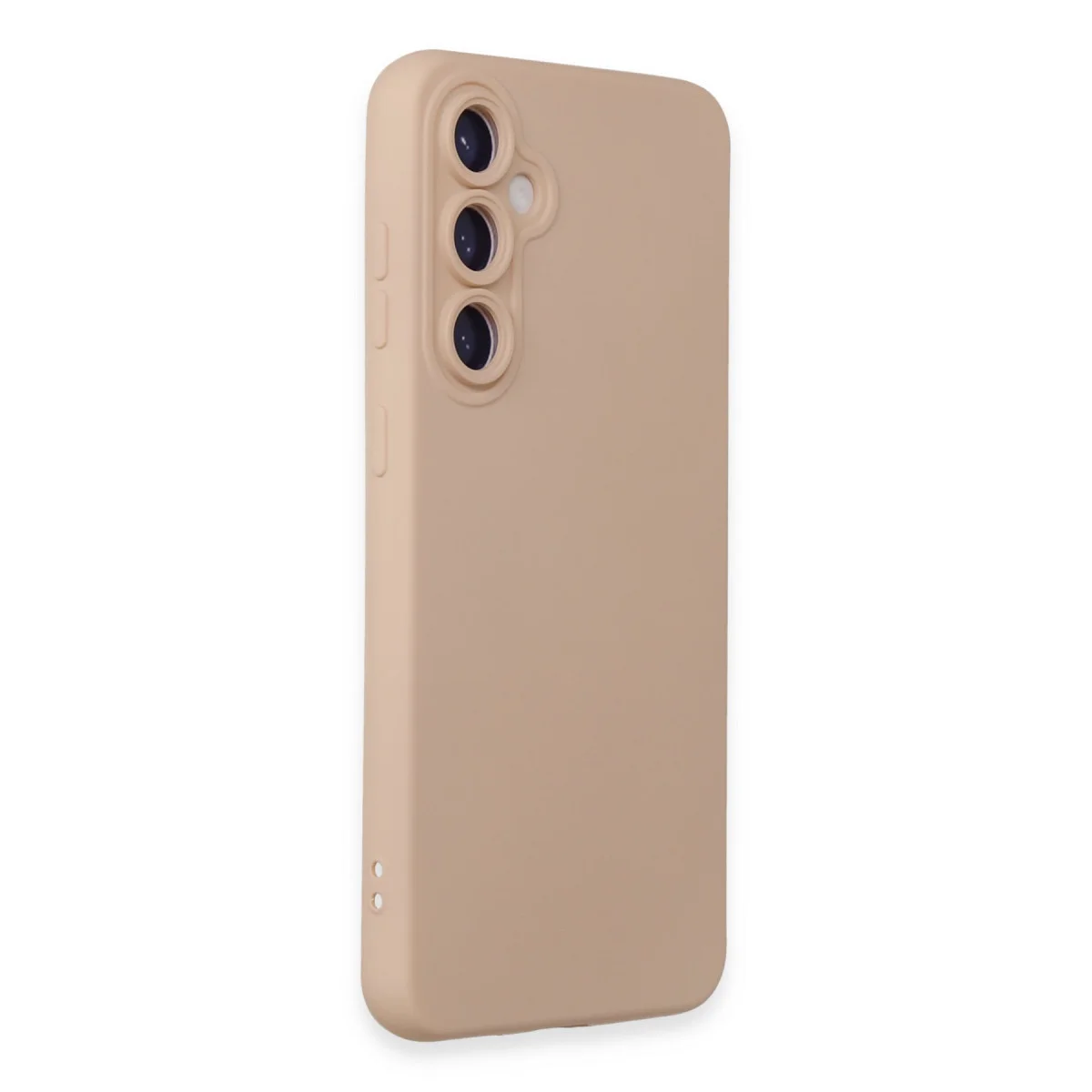 Galaxy S24 Kılıf Nano içi Kadife Silikon - Pudra