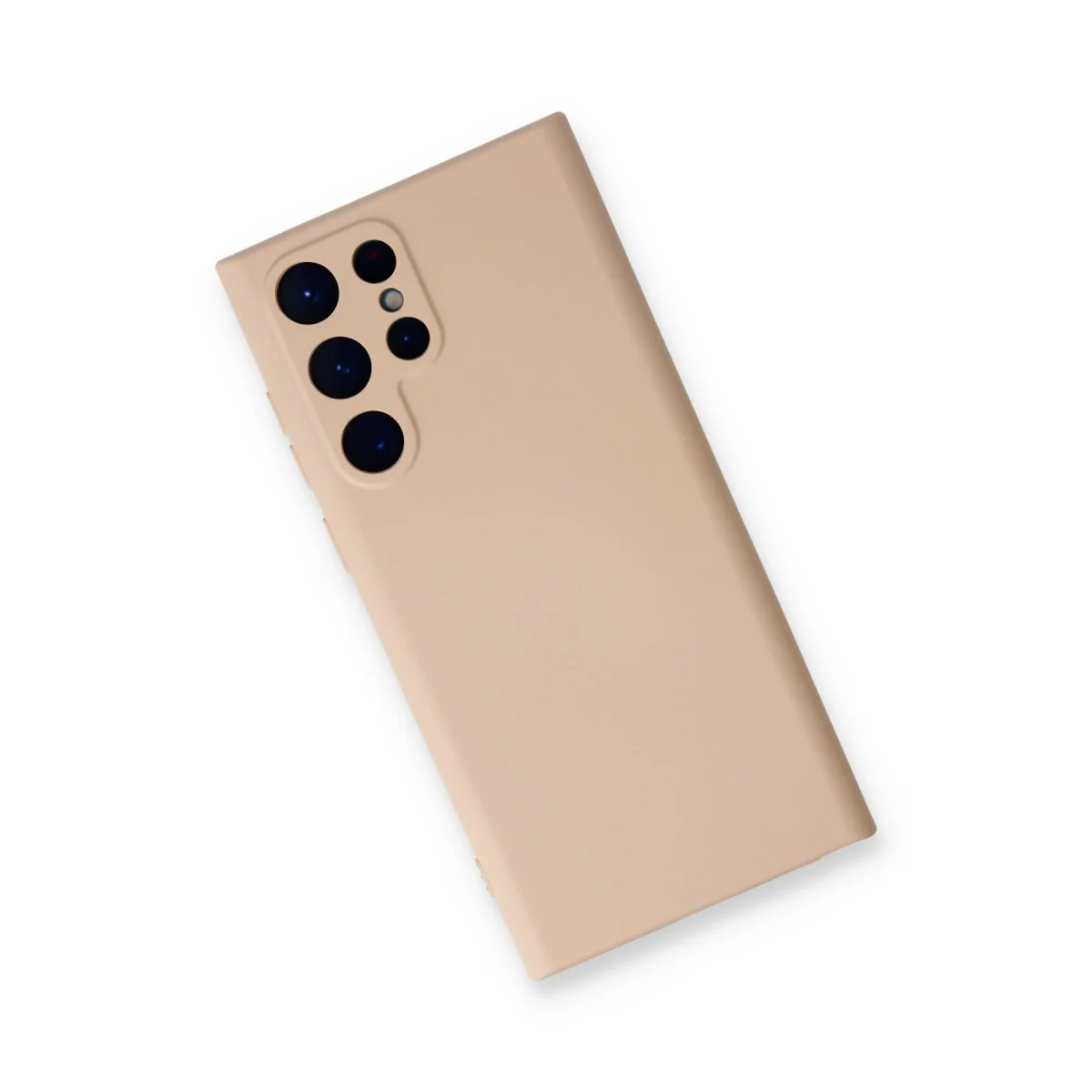Galaxy S24 Ultra Kılıf Nano içi Kadife Silikon - Pudra