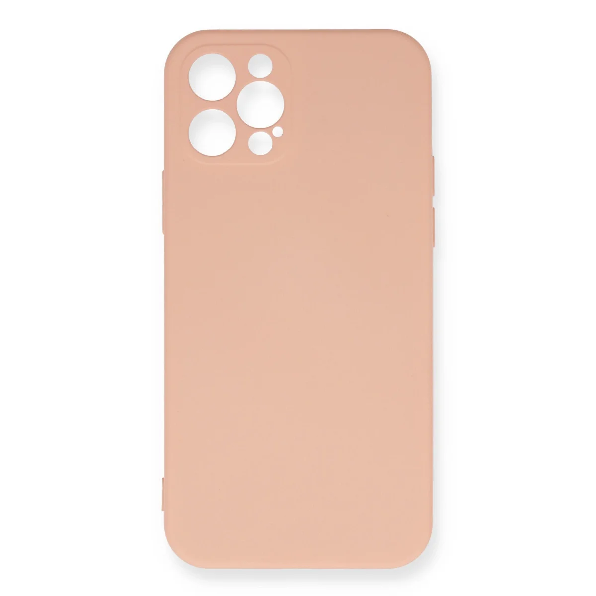 iPhone 12 Pro Max Kılıf Nano içi Kadife Silikon - Pudra