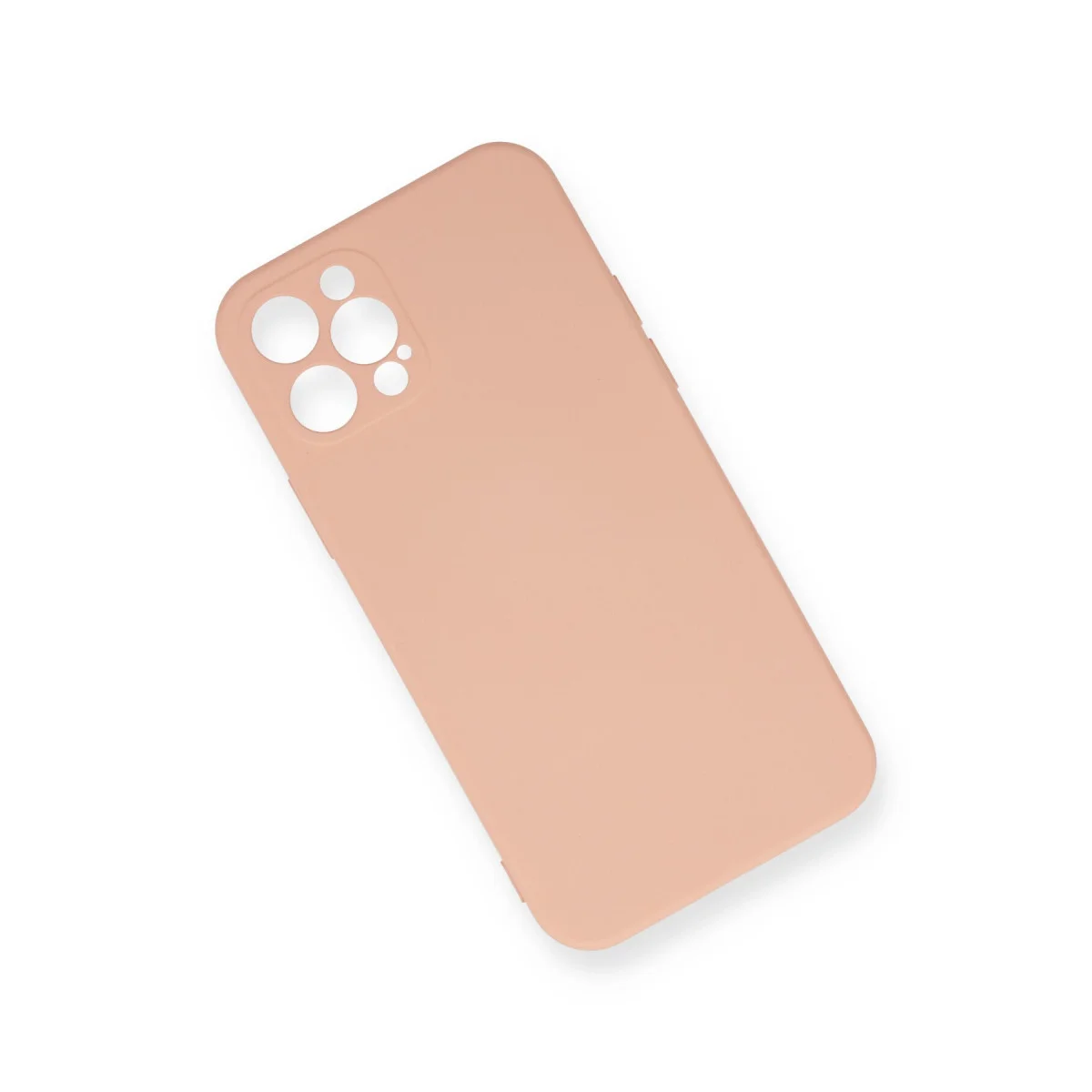 iPhone 12 Pro Max Kılıf Nano içi Kadife Silikon - Pudra