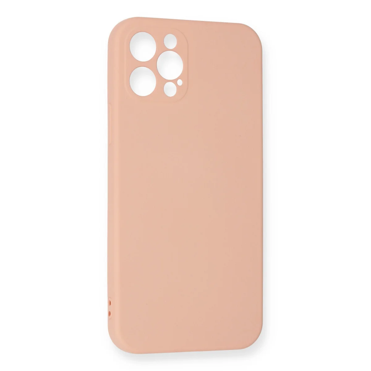 iPhone 12 Pro Max Kılıf Nano içi Kadife Silikon - Pudra