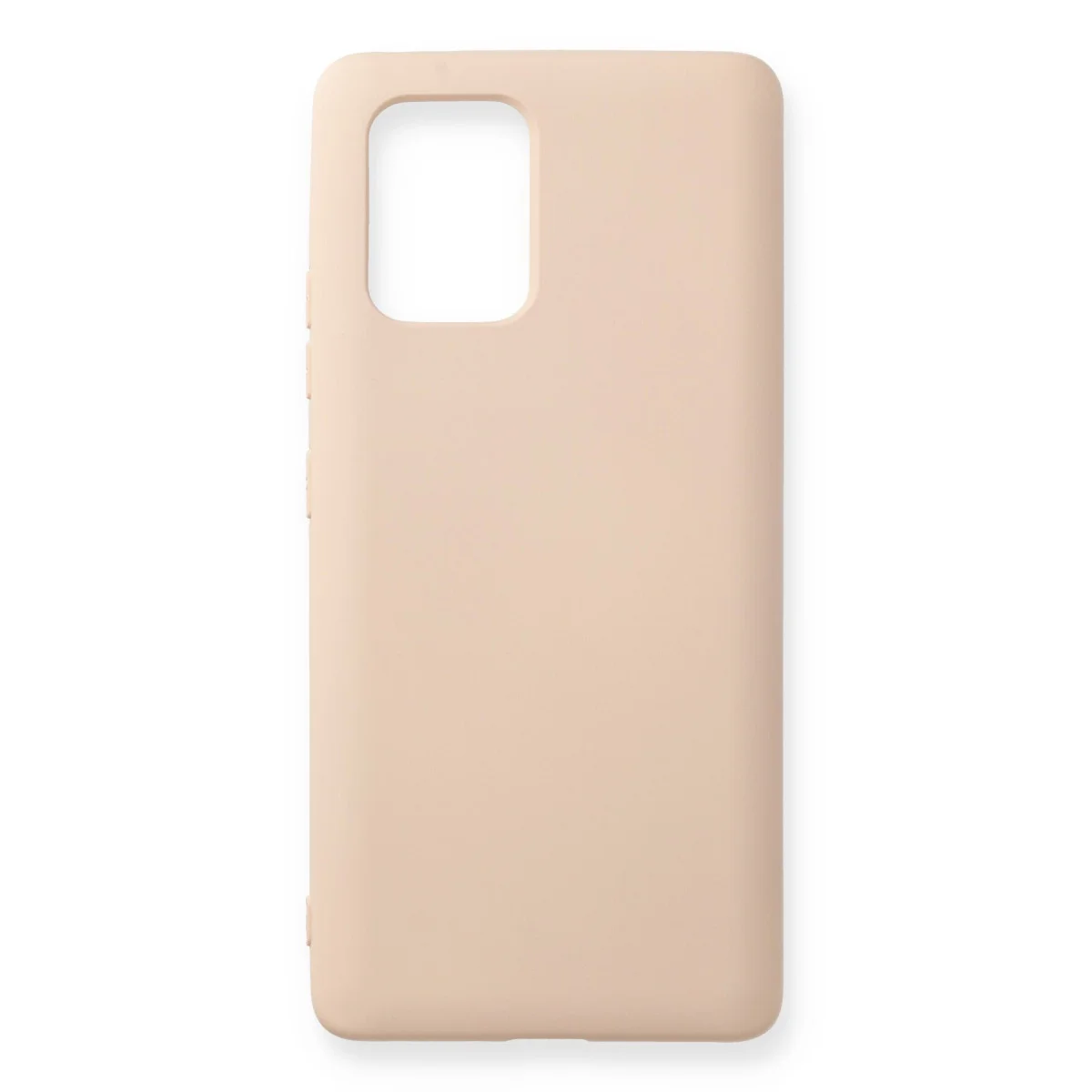 Galaxy A91 / S10 Lite Kılıf Nano içi Kadife Silikon - Pudra