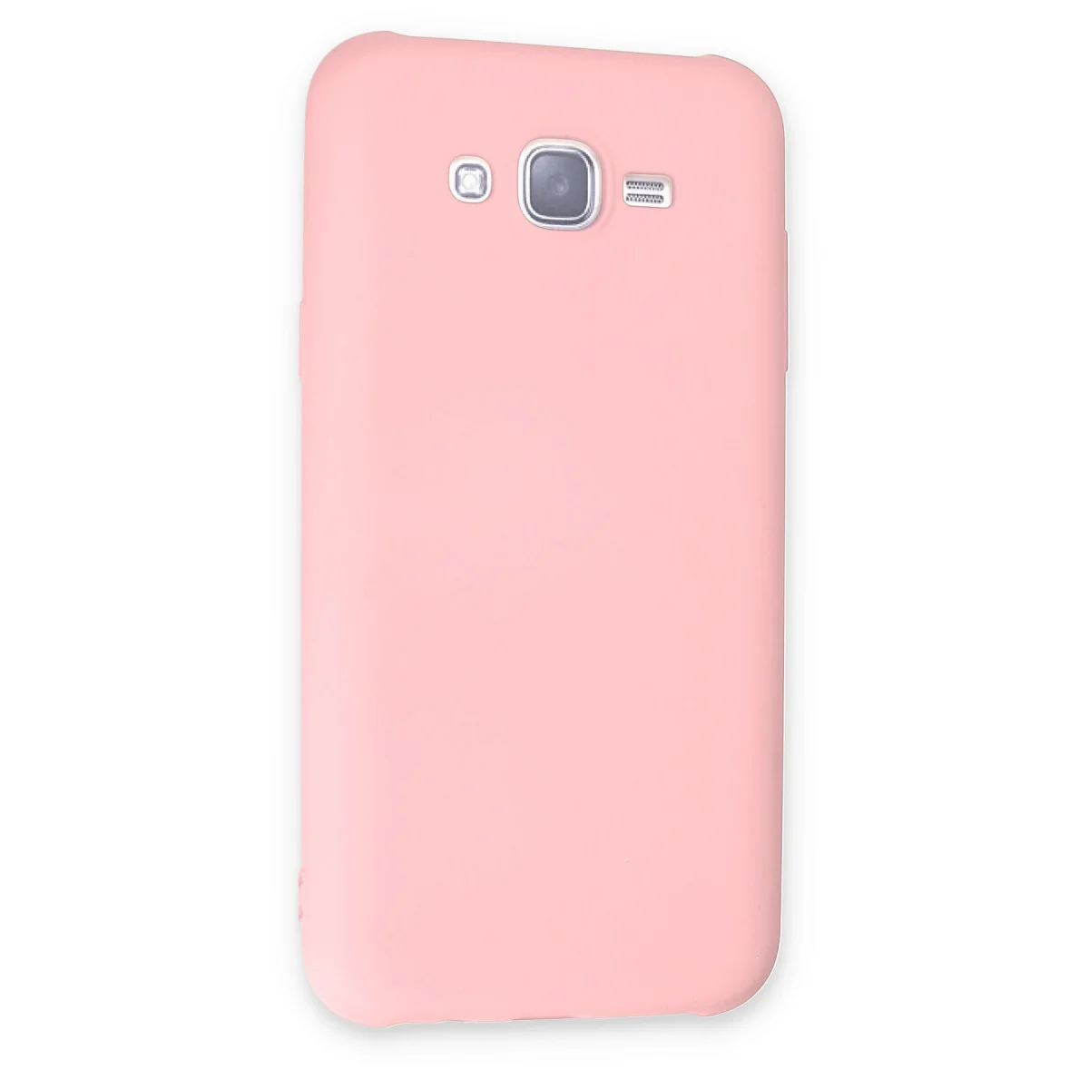Galaxy J7 Kılıf Nano içi Kadife Silikon - Pudra