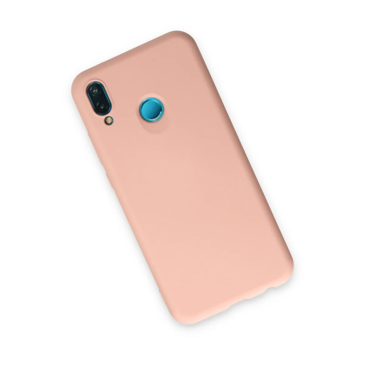 P20 Lite Kılıf Nano içi Kadife Silikon - Pudra