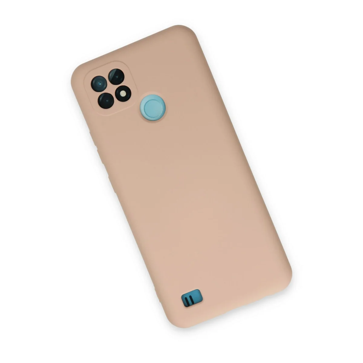 Realme C21 Kılıf Nano içi Kadife Silikon - Pudra