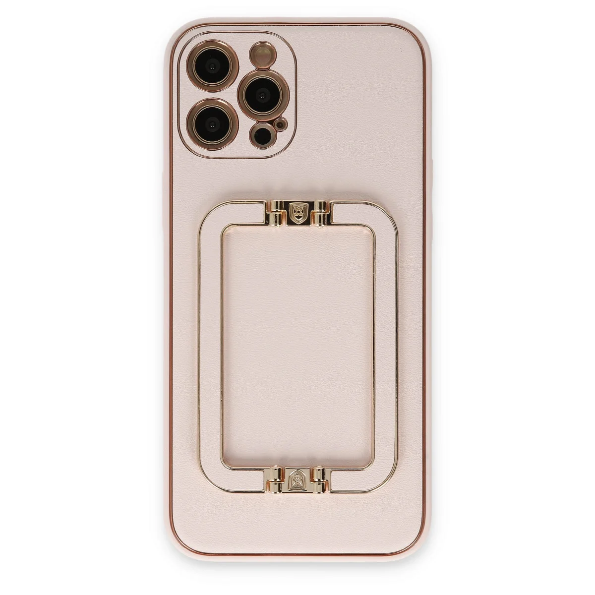 iPhone 12 Pro Kılıf Coco Elit Kapak - Pudra