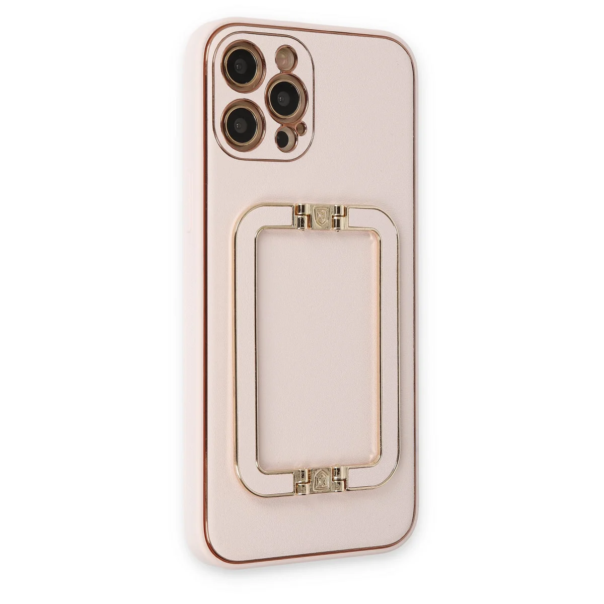iPhone 12 Pro Kılıf Coco Elit Kapak - Pudra