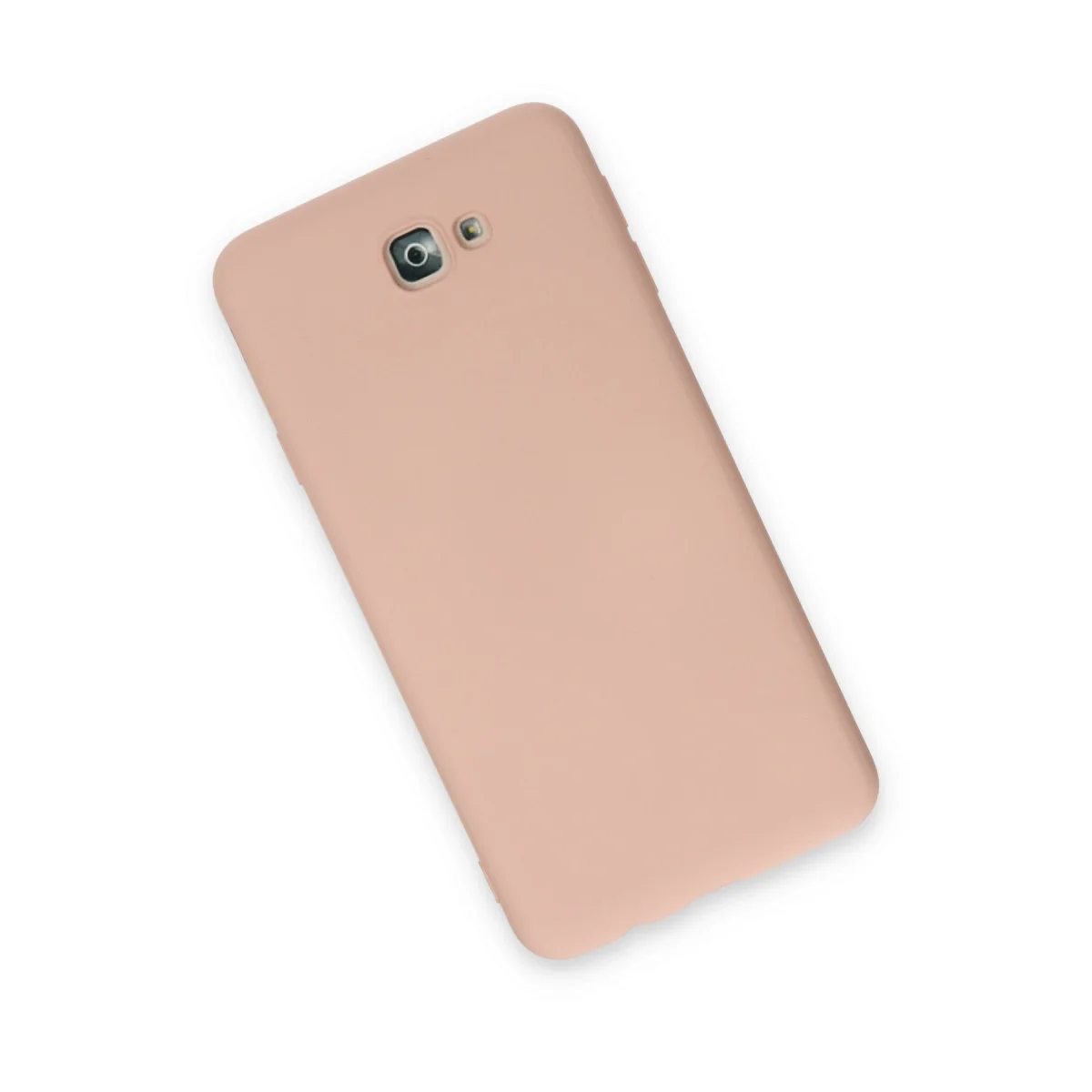 Galaxy J7 Prime Kılıf Nano içi Kadife Silikon - Pudra