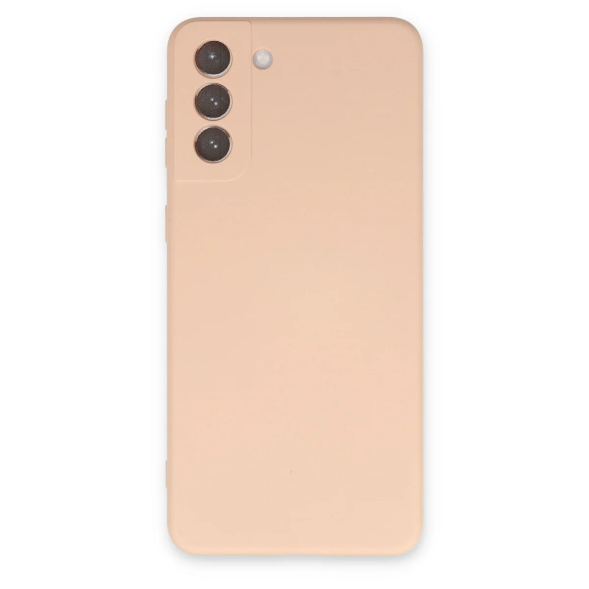 Galaxy S21 Kılıf Nano içi Kadife Silikon - Pudra