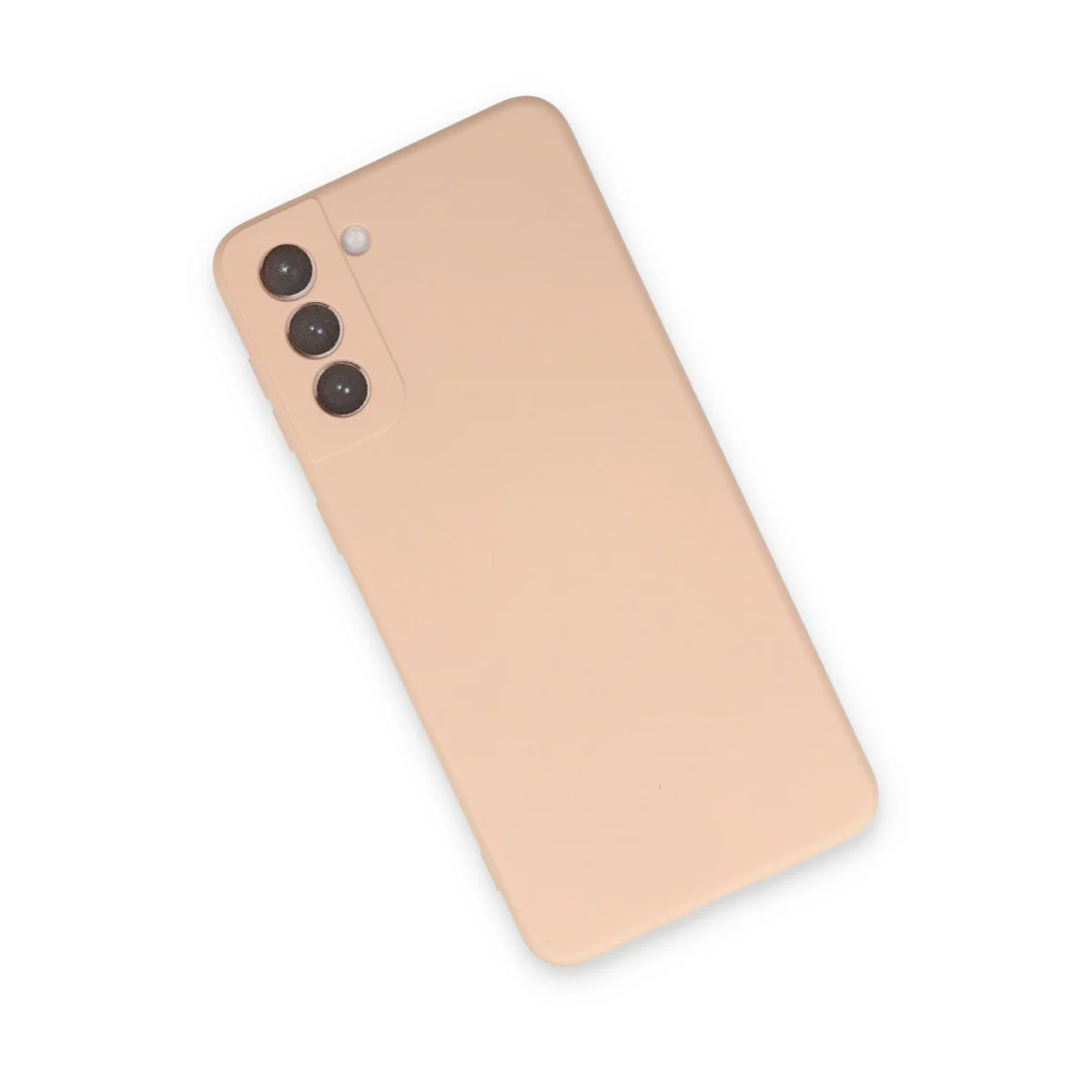 Galaxy S21 Plus Kılıf Nano içi Kadife Silikon - Pudra