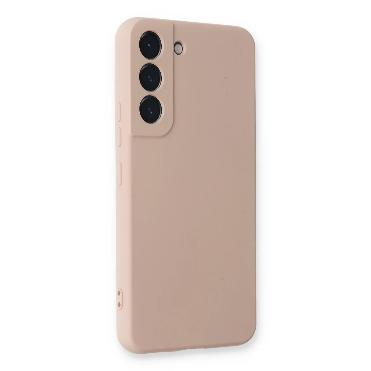 Galaxy S22 Plus Kılıf Nano içi Kadife Silikon - Pudra