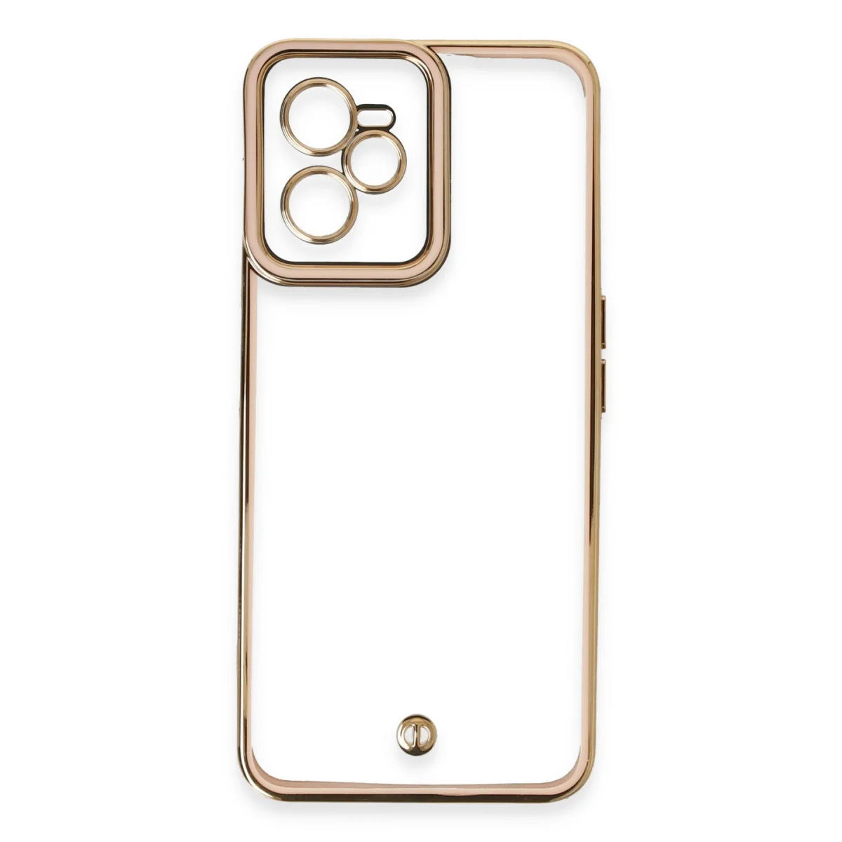 Realme C35 Kılıf Liva Lens Silikon - Pudra