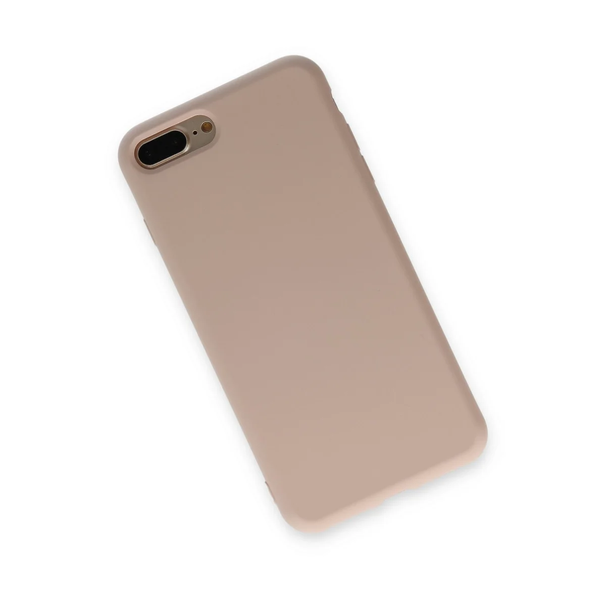 iPhone 7 Plus Kılıf Nano içi Kadife Silikon - Pudra