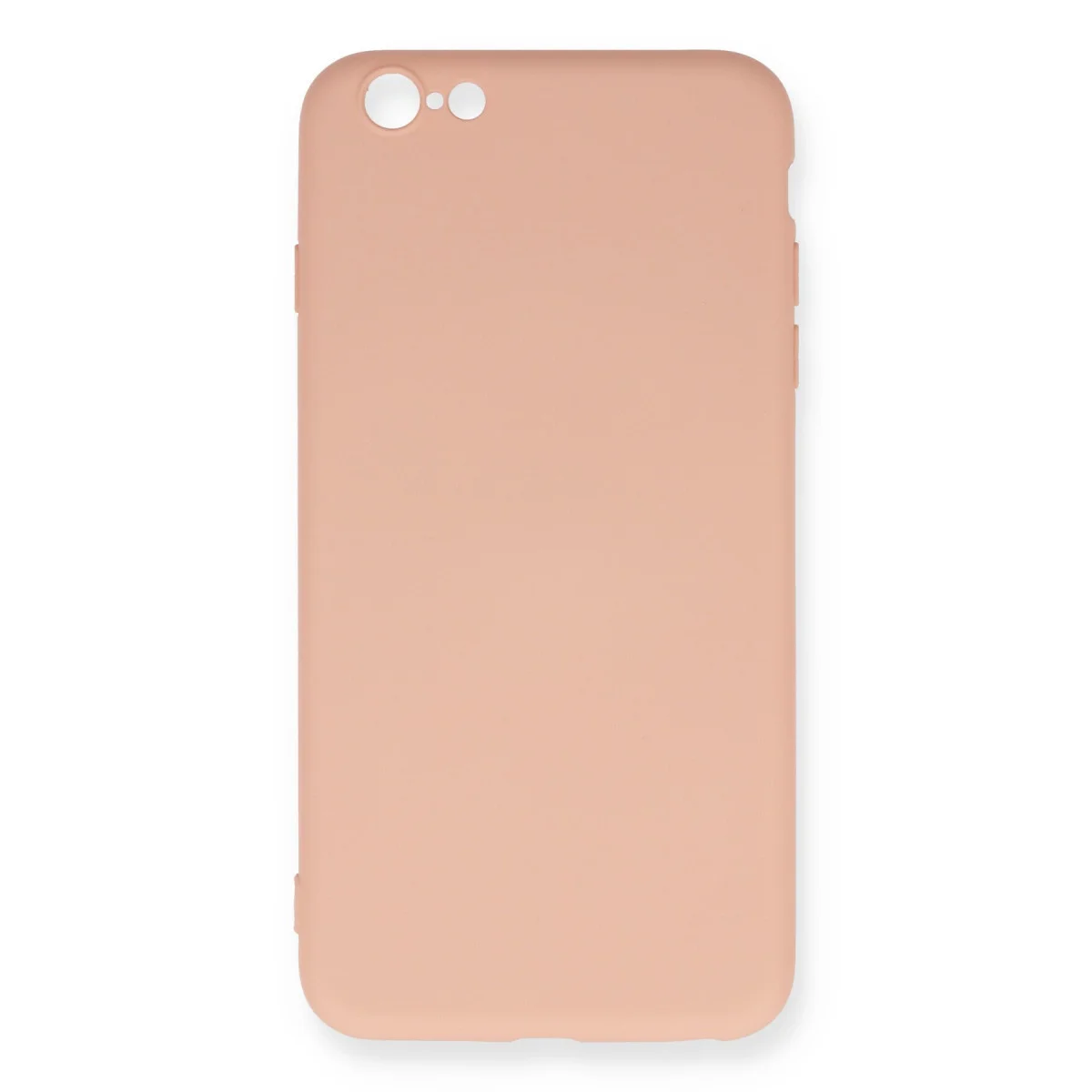 iPhone 6 Plus Kılıf Nano içi Kadife Silikon - Pudra