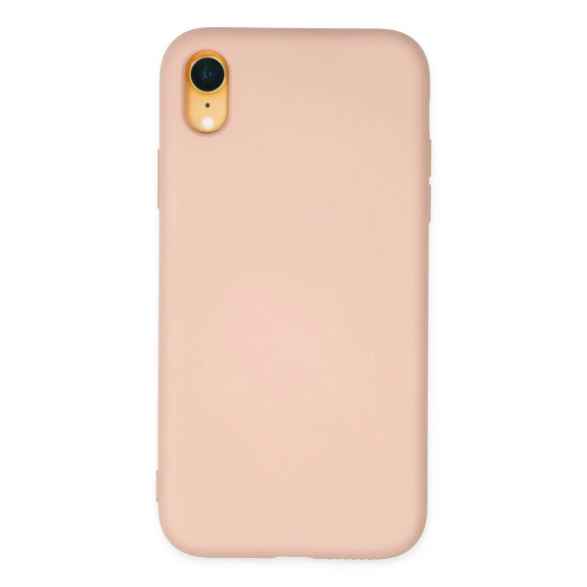 iPhone XR Kılıf Nano içi Kadife Silikon - Pudra