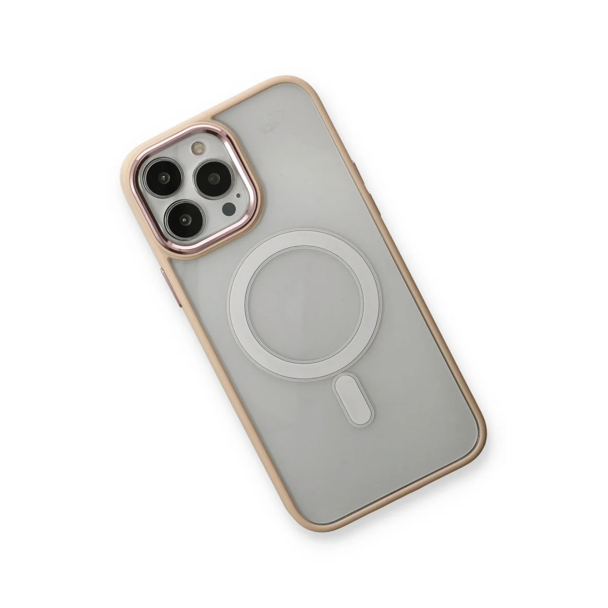 iPhone 13 Pro Kılıf Room Magneticsafe Silikon - Pudra