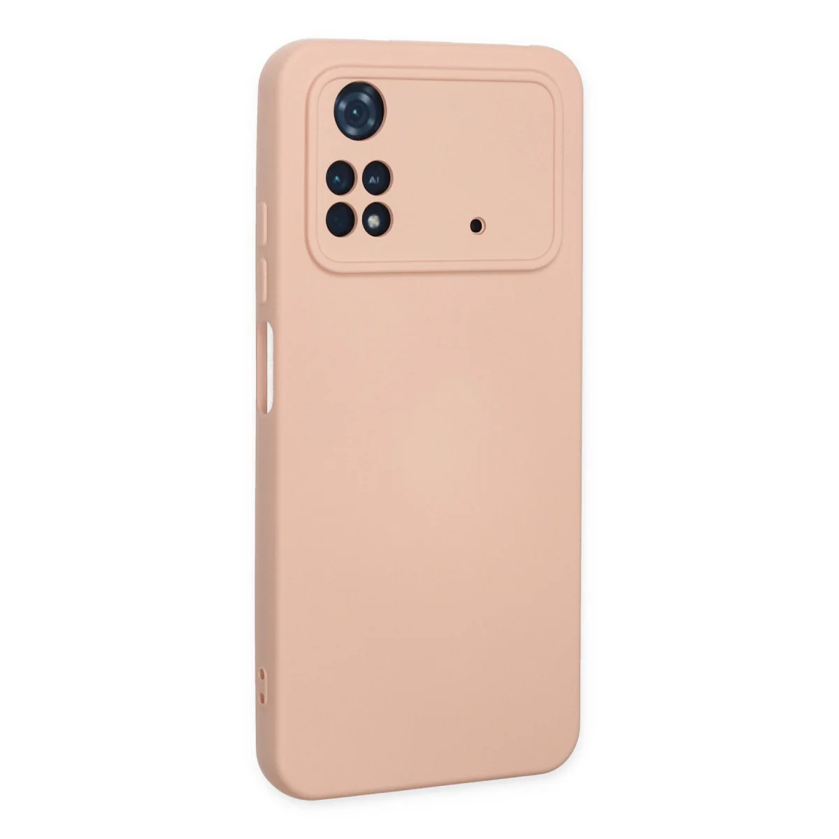 Poco M4 Pro 4G Kılıf Nano içi Kadife Silikon - Pudra