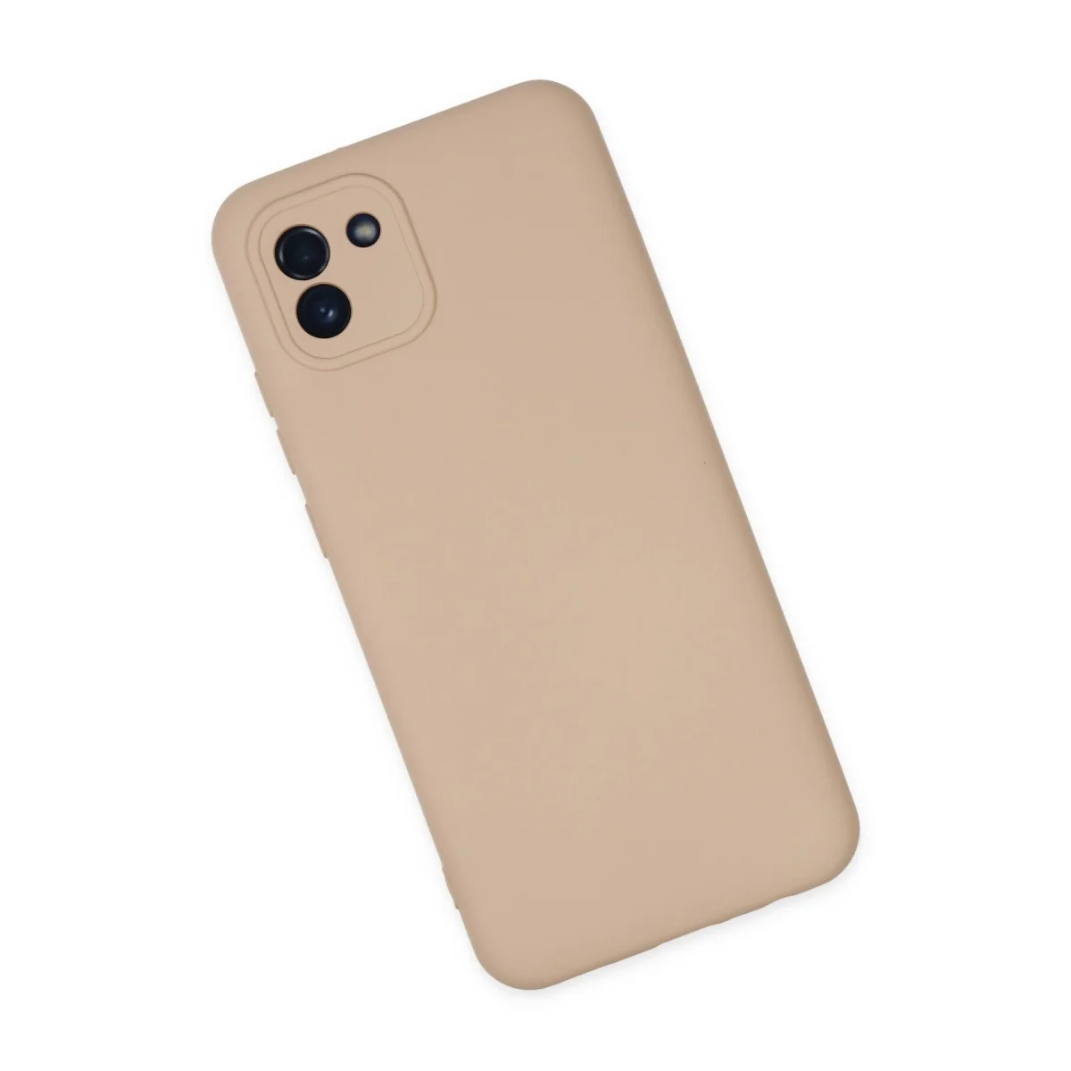 Galaxy A03 Kılıf Nano içi Kadife Silikon - Pudra