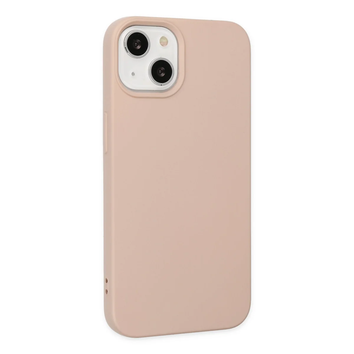 iPhone 14 Plus Kılıf Nano içi Kadife Silikon - Pudra