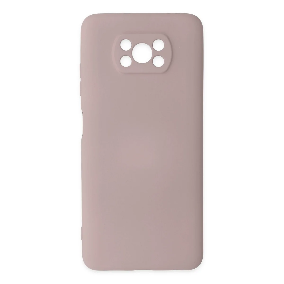 Pocophone X3 Kılıf Nano içi Kadife Silikon - Pudra