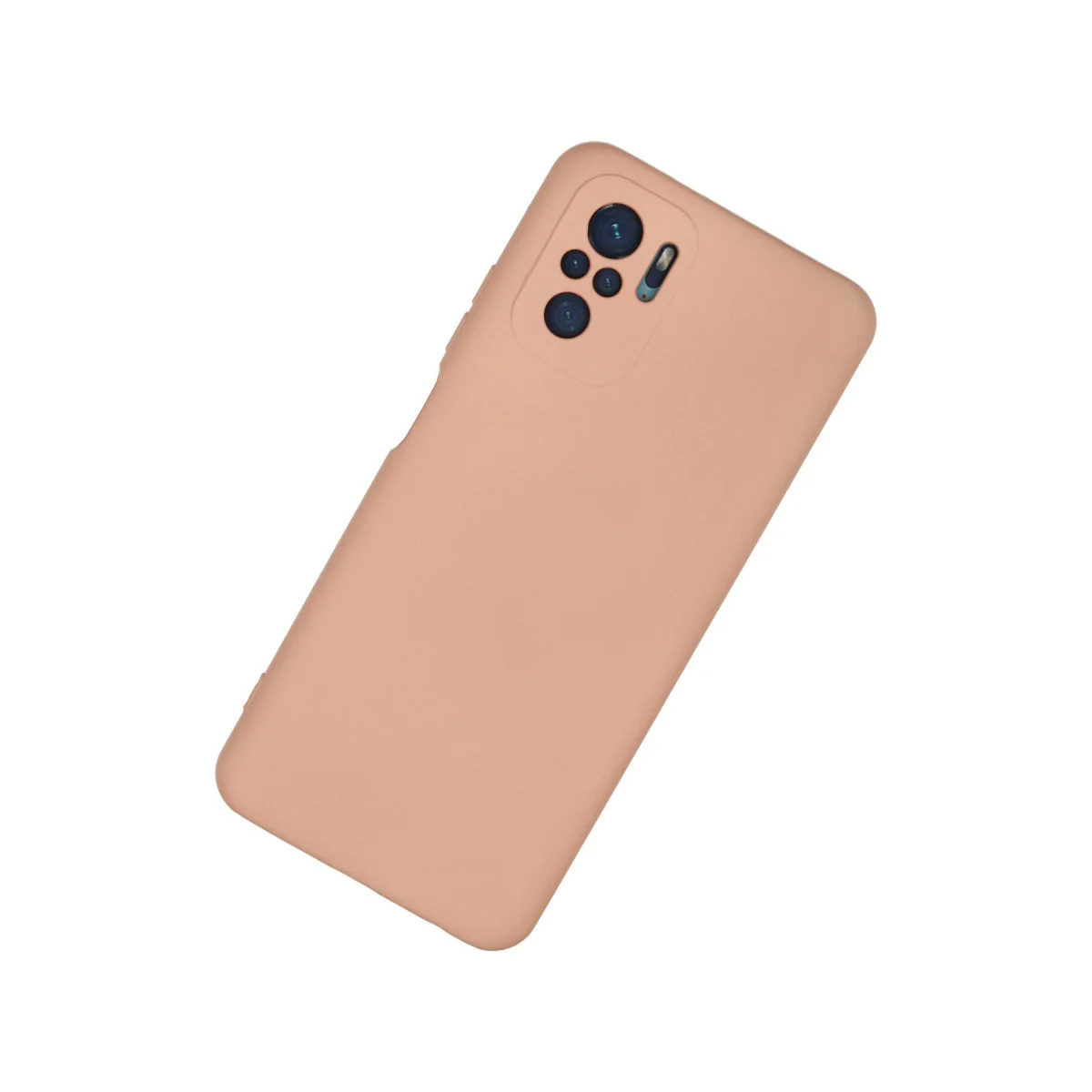 Redmi Note 10 Kılıf Nano içi Kadife Silikon - Pudra