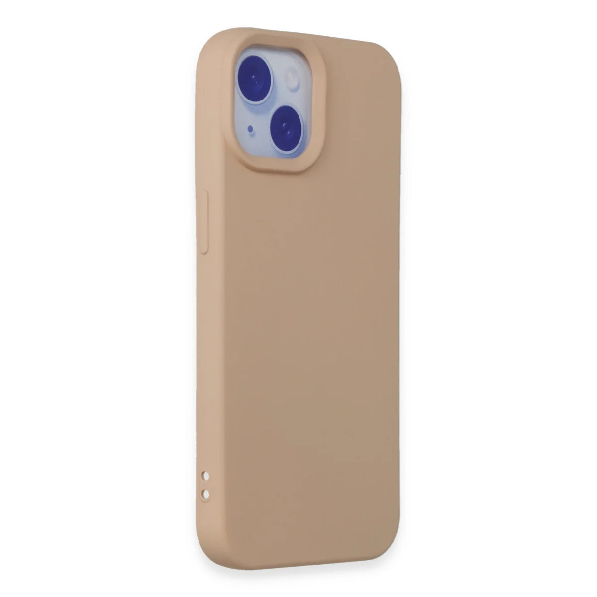 iPhone 15 Kılıf Nano içi Kadife Silikon - Pudra