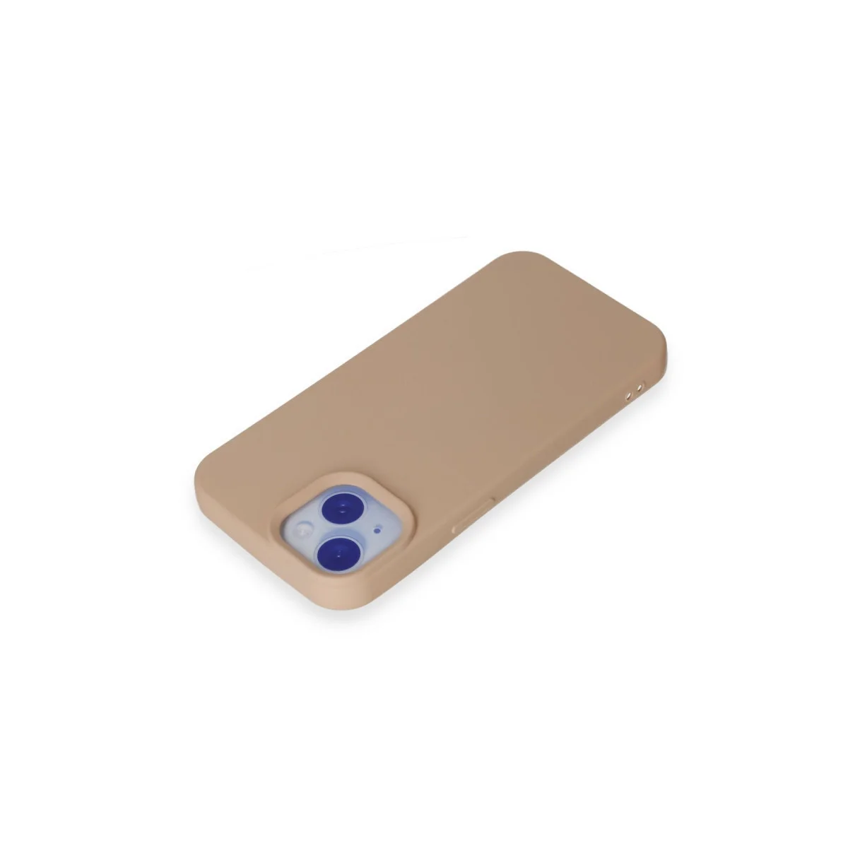 iPhone 15 Kılıf Nano içi Kadife Silikon - Pudra