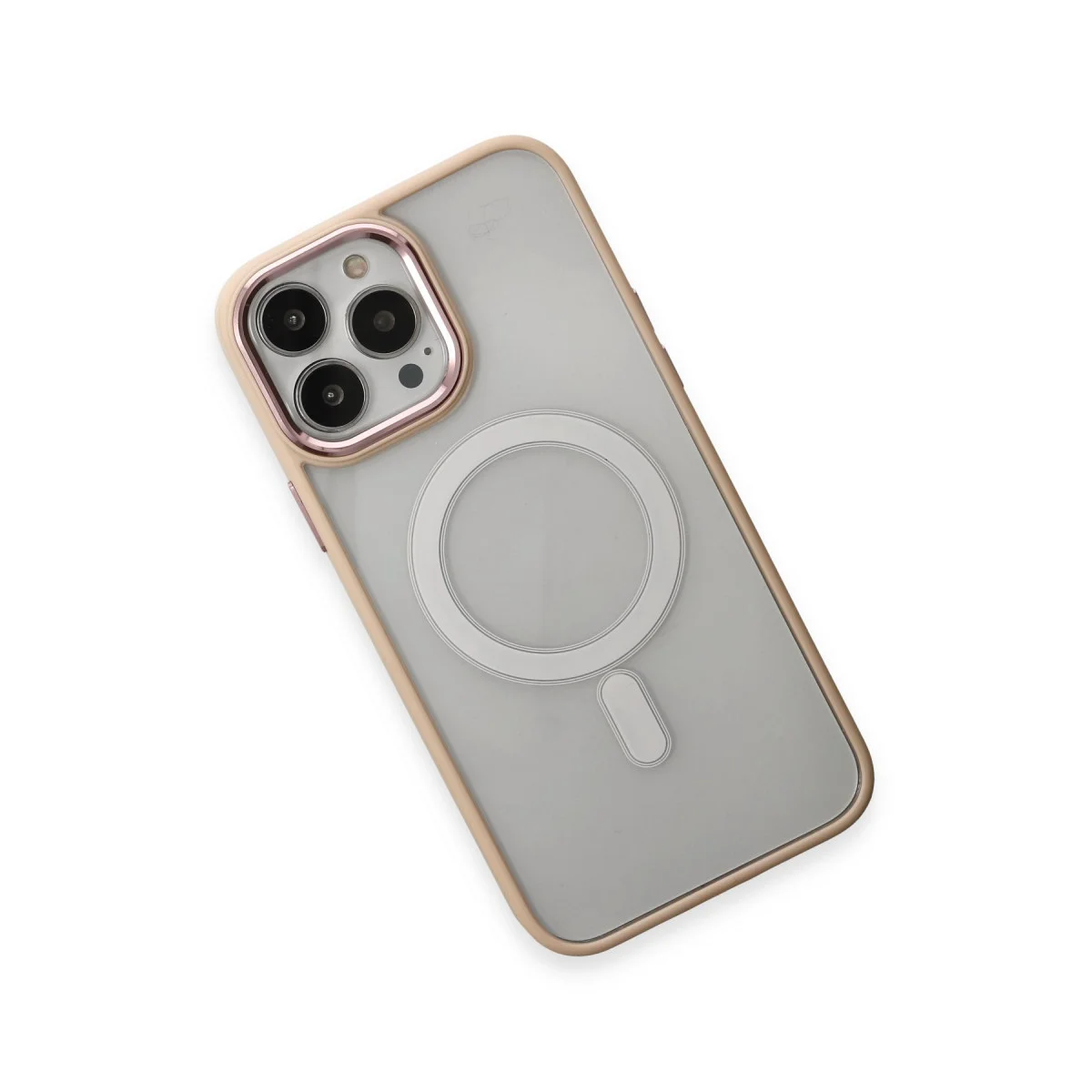 iPhone 15 Pro Max Kılıf Room Magneticsafe Silikon - Pudra