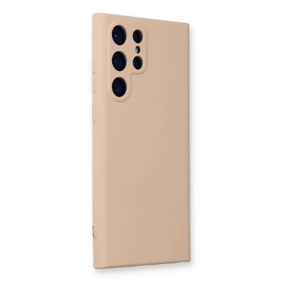 Galaxy S23 Ultra Kılıf Nano içi Kadife Silikon - Pudra