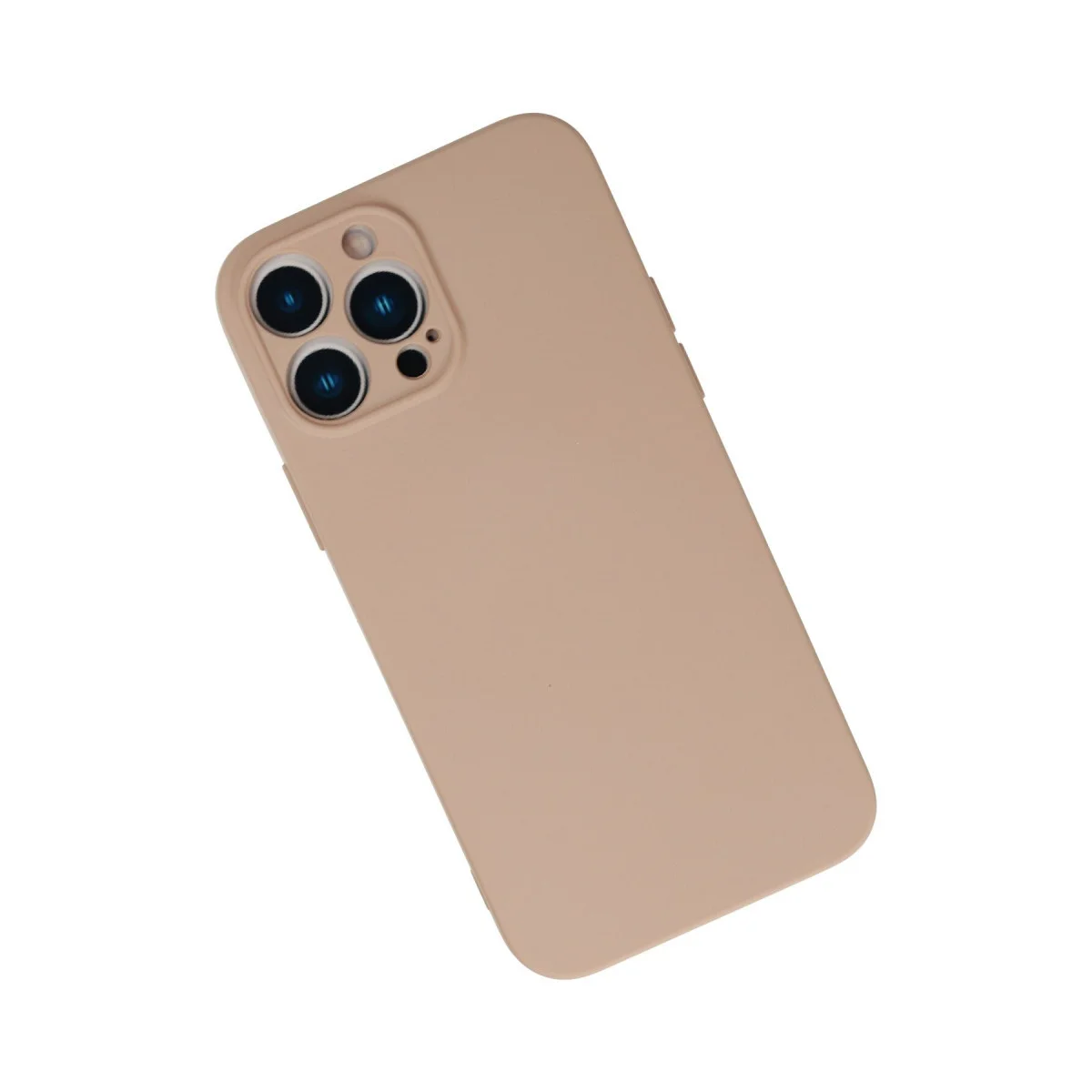 iPhone 13 Pro Kılıf Nano içi Kadife Silikon - Pudra