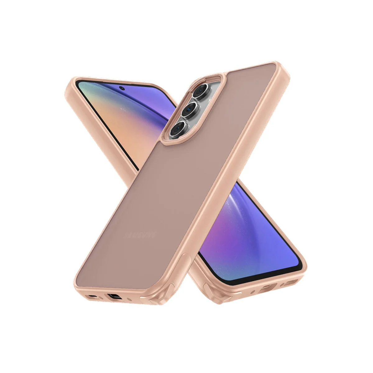 Galaxy A05S Kılıf Elegant Kapak - Pudra