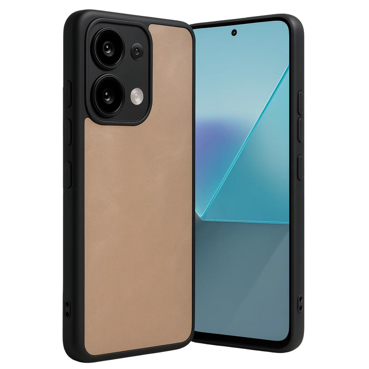 Redmi Note 13 Pro 5G Kılıf Aras Deri Kapak - Pudra