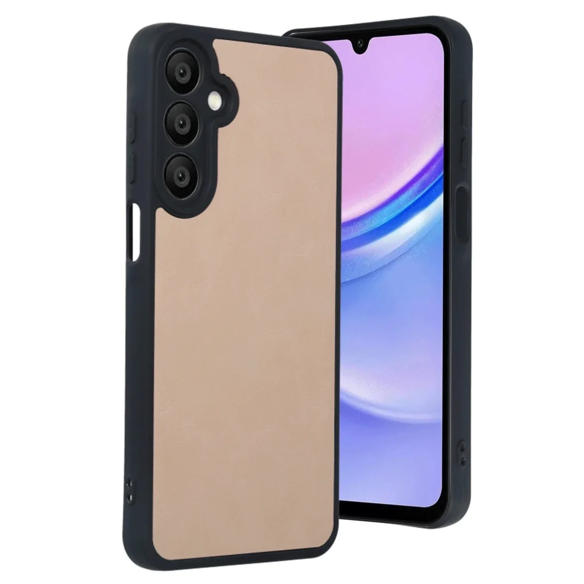 Galaxy A15 4G Kılıf Aras Deri Kapak - Pudra