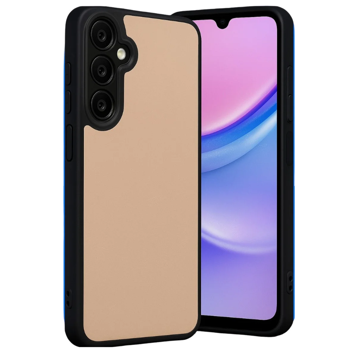 Galaxy M15 Kılıf Aras Deri Kapak - Pudra