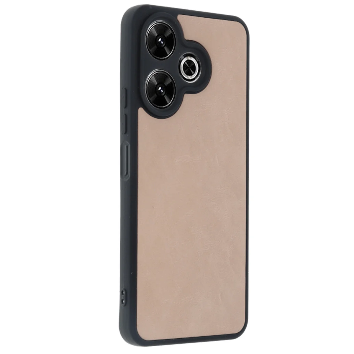 Redmi 13 4G Kılıf Aras Deri Kapak - Pudra
