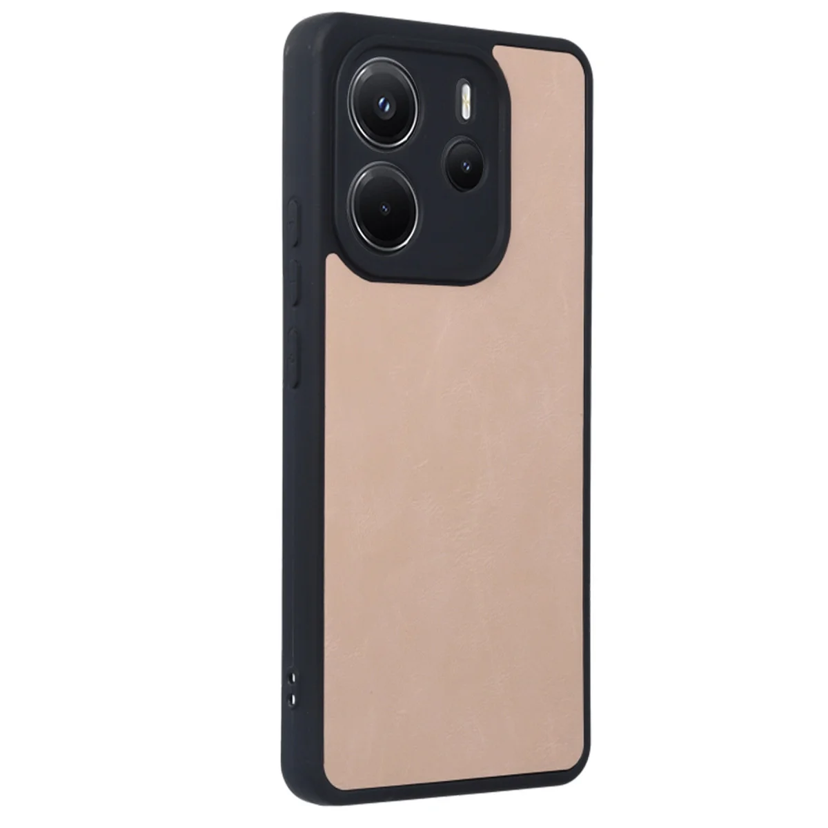 Redmi Note 14 4G Kılıf Aras Deri Kapak - Pudra