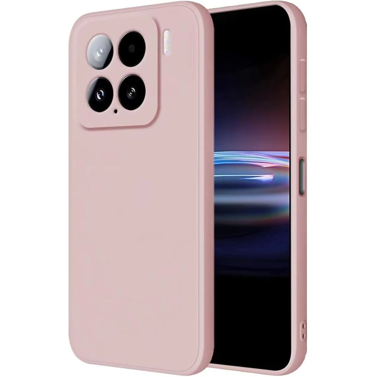 Mi 15 Kılıf Nano içi Kadife Silikon - Pudra